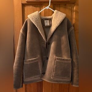 Yellowstone x FREE PEOPLE Brown Shearling Jacket